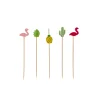 Palillos de Cóctel Decorativos de Bambú Tropicales