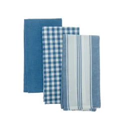 Paños de Cocina Azul Pack 3 Unidades 40x60 cm