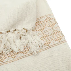 Plaid con bolsa 145 × 200 cm beige