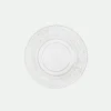Plato postre cristal relieve