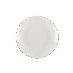 Plato postre ribete dorado