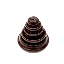 Quemador Backflow para Conos de Incienso de Gres Esmaltado Taupe 7,2 x 7,2 x 12,1 cm