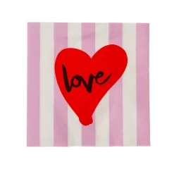 Servilleta papel corazón love