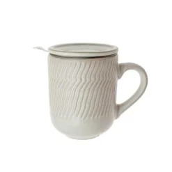 Taza de Gres para Infusiones Blanca