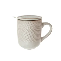 Taza de Gres para Infusiones Blanca