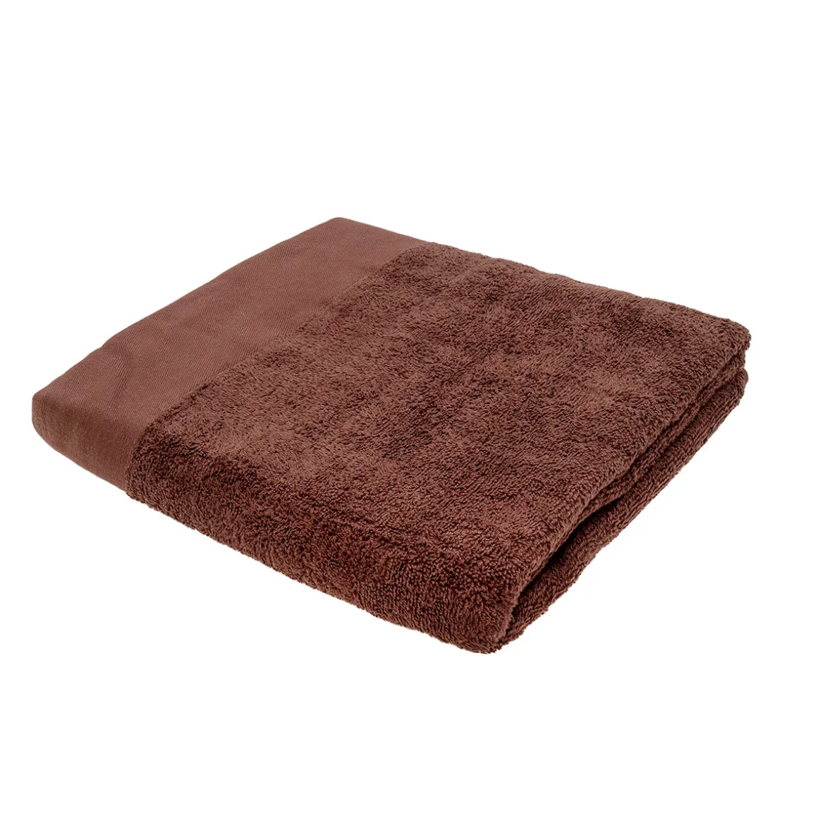 Toalla de Baño a Rayas Chocolate y Azul 100 × 150 cm