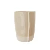Vaso para Cepillos de Dientes Beige de Gres Esmaltado 7,7 x 7,5 x 10,8 cm