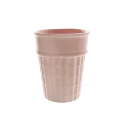 Vaso plastico helado rosa