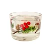 Vaso vela gel decoración acebo