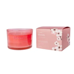 Vaso vela 3 mechas Cherry Bloom