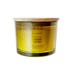 Vela Perfumada Fresh Peony · Aroma Floral Fresco · 3 mechas de 320 g