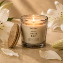 Vela Perfumada White Lily · Aroma Floral Elegante · 200 g