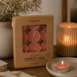 Velas de Té Perfumadas Cherry Blossom Pack de 24 Unidades