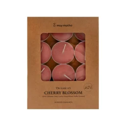 Velas de Té Perfumadas Cherry Blossom Pack de 24 Unidades
