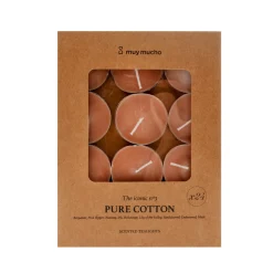Velas de Té Perfumadas Pure Cotton Pack de 24 Unidades