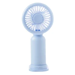 Ventilador Portátil Recargable Azul con Cable USB Tipo C